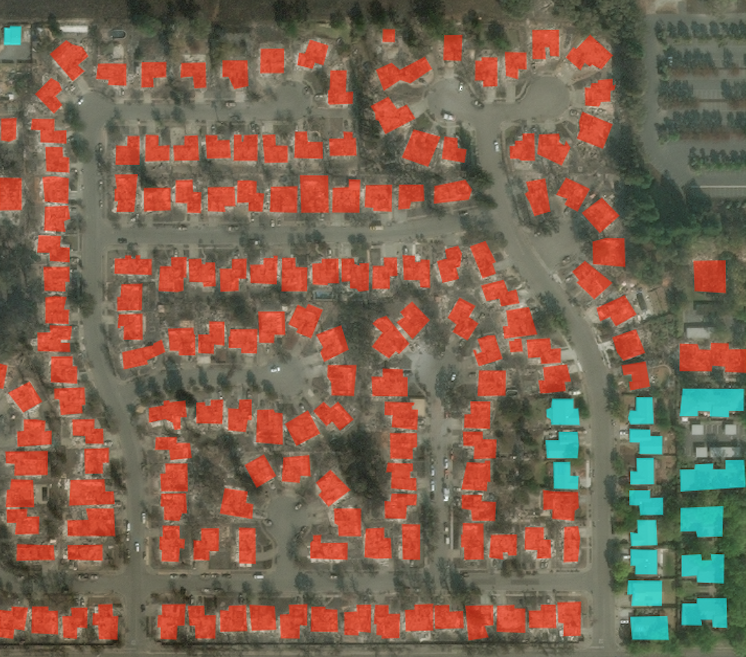 disaster relief satellite image